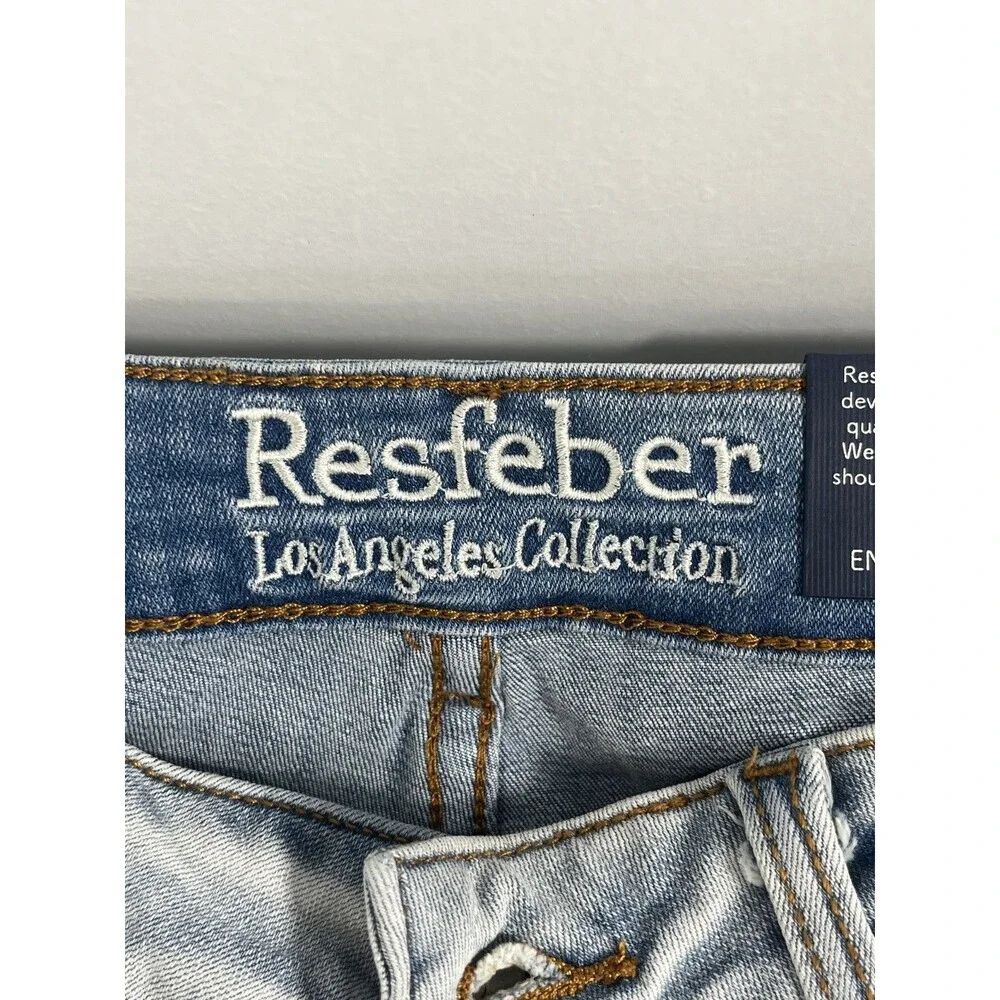 Resfeber LA Collection Women's Boyfriend Jeans Size 4 Distressed Mid Rise NWT